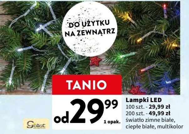 Lampki choinkowe led 100 lampek r贸偶nokolorowe Goliat promocja