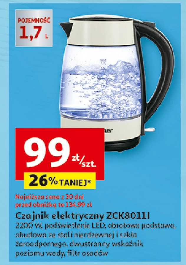 Czajnik zck8011 Zelmer promocja w Auchan
