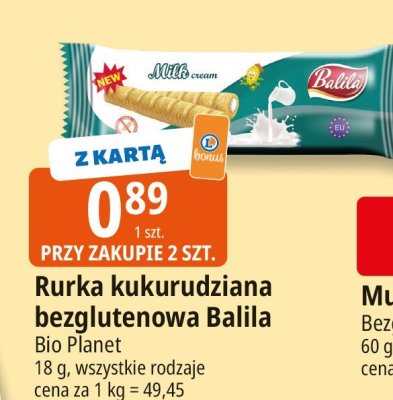 Rurka kukurudziana bezglutenowa Balia Bio Planet promocja w Leclerc