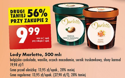 Lody sernik truskawkowy Marletto promocja