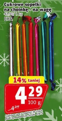 Cukrowe sopelki na choinkę EXA promocja w Prim Market