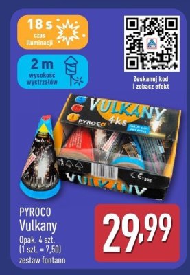 Fajerwerki Vulkany PYROCO promocja w Aldi