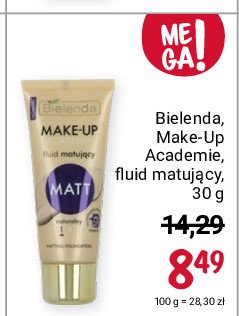 Fluid matt 0 jasny Bielenda make-up academie promocje