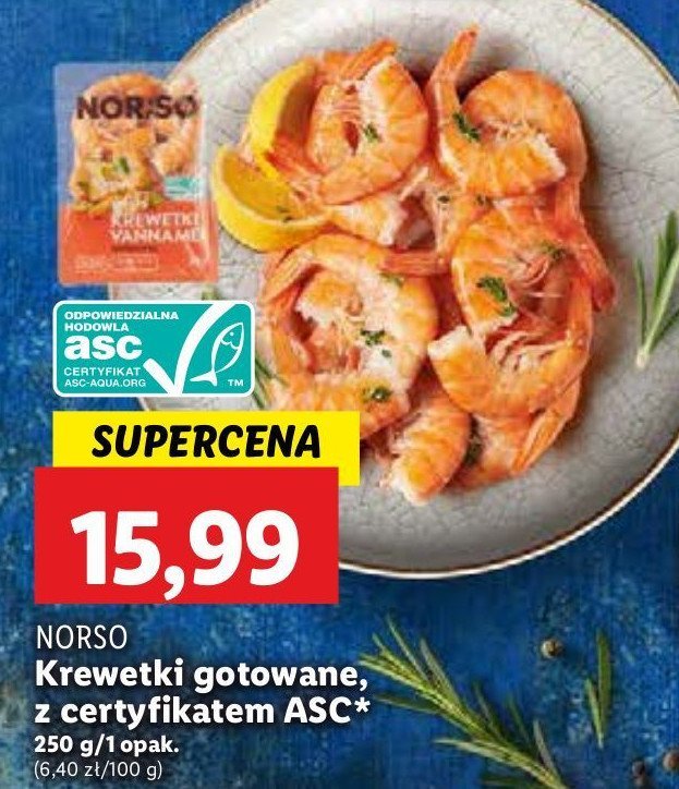 Krewetki gotowane Norso promocja