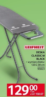 Deska do prasowania Classic Black Leifheit promocja w Selgros