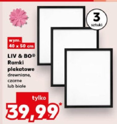 Ramki plakatowe drewniane, czarne lub białe promocja w Kaufland
