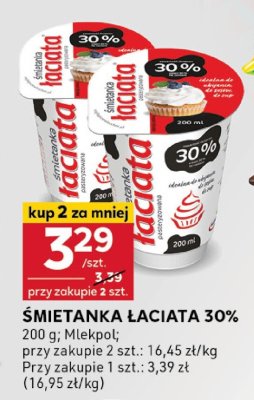 Śmietanka Łaciata 30% promocja w Stokrotka