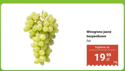 Winogrono jasne bezpestkowe luz promocja w Biedronka