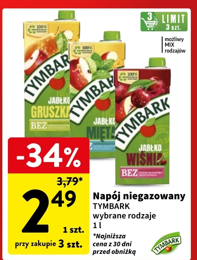 Napój jabłkowo-gruszkowy Tymbark 1936 promocja