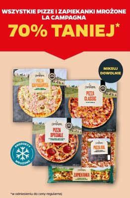 Pizze i zapiekanki mrożone La Campagna różne rodzaje promocja w Netto