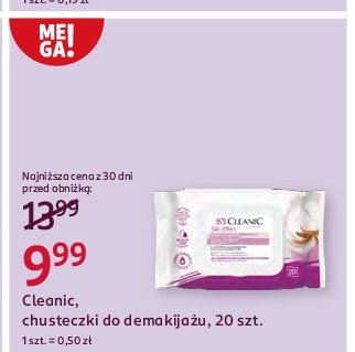 Chusteczki do demakijażu cera wrażliwa Cleanic promocja w Rossmann