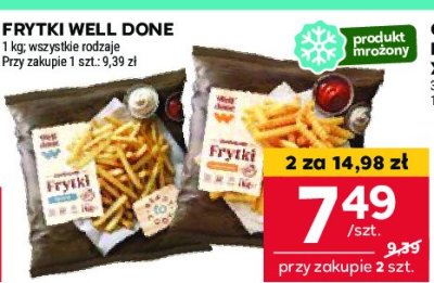 Frytki karbowane Well done promocja