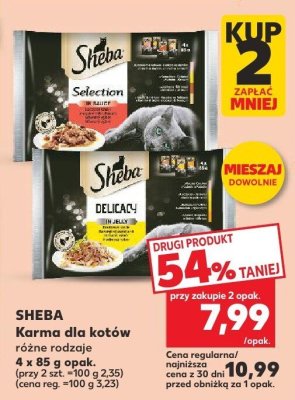 Karma dla kotów SHEBA różne rodzaje saszet 2 x 75 g opak. promocja w Kaufland