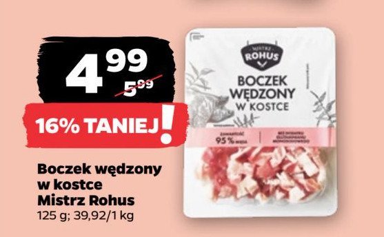 Boczek wędzony w kostce Mistrz rohus promocja