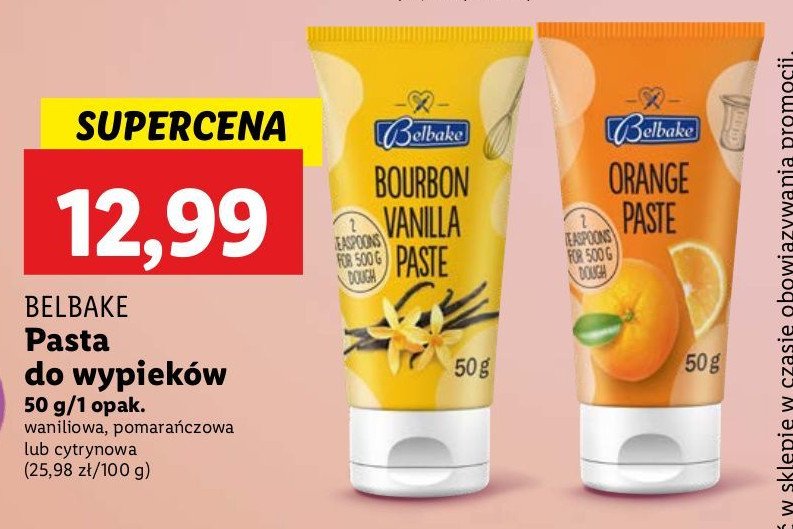 Pasta do wypieków bourbon wanilia Belbake promocja