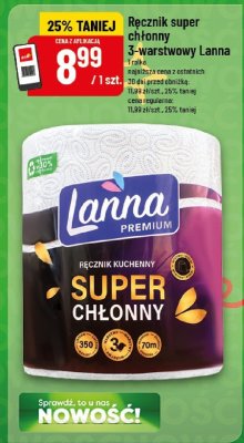 Ręcznik super chłonny 3-warstwowy Lanna 1 rolka promocja w POLOmarket