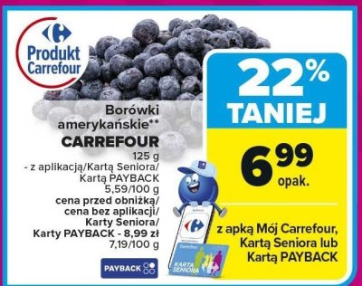 Borówki amerykańskie 125 g promocja w Carrefour Market