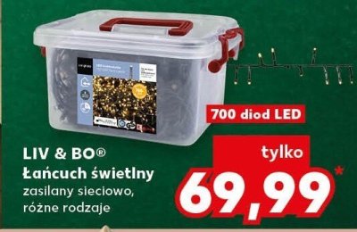 Łańcuch świetlny zasilany sieciowo, różne rodzaje LIV & BO 700 diod LED promocja w Kaufland