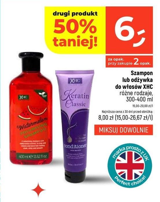 Szampon do włosów keratin classic Xpel xhc promocja w Dealz