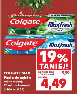 Pasta do zębów Max Fresh różne rodzaje  promocja w Kaufland