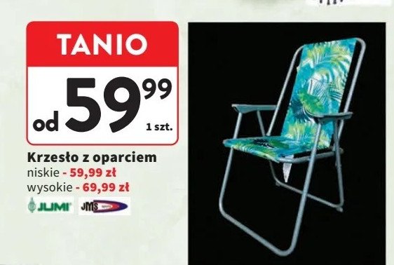 Krzesełko turystyczne niskie oparcie promocja