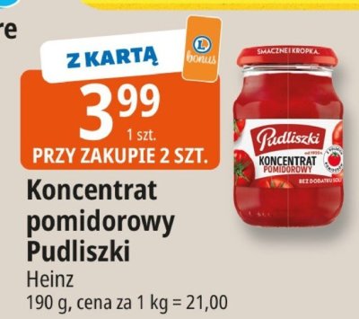 Koncentrat pomidorowy Pudliszki Heinz promocja w Leclerc