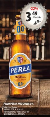Piwo Perła Miodowa 0% 500ml promocja w Arhelan