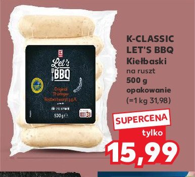 Kie艂baski na ruszt K-classic let's bbq promocja