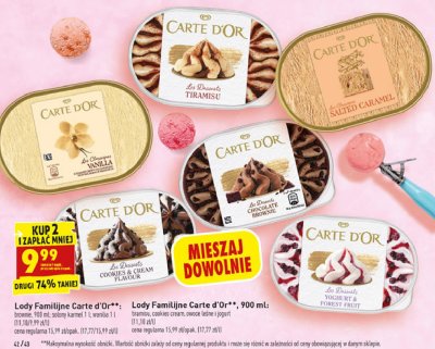 Lody chocolate brownie Algida carte d'or les desserts promocja