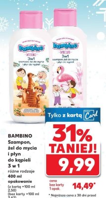 Szampon, żel do mycia i płyn do kąpieli 3 w 1 różne rodzaje 400 ml promocja w Kaufland