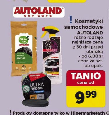 Chusteczki do kokpitu Autoland natural promocja