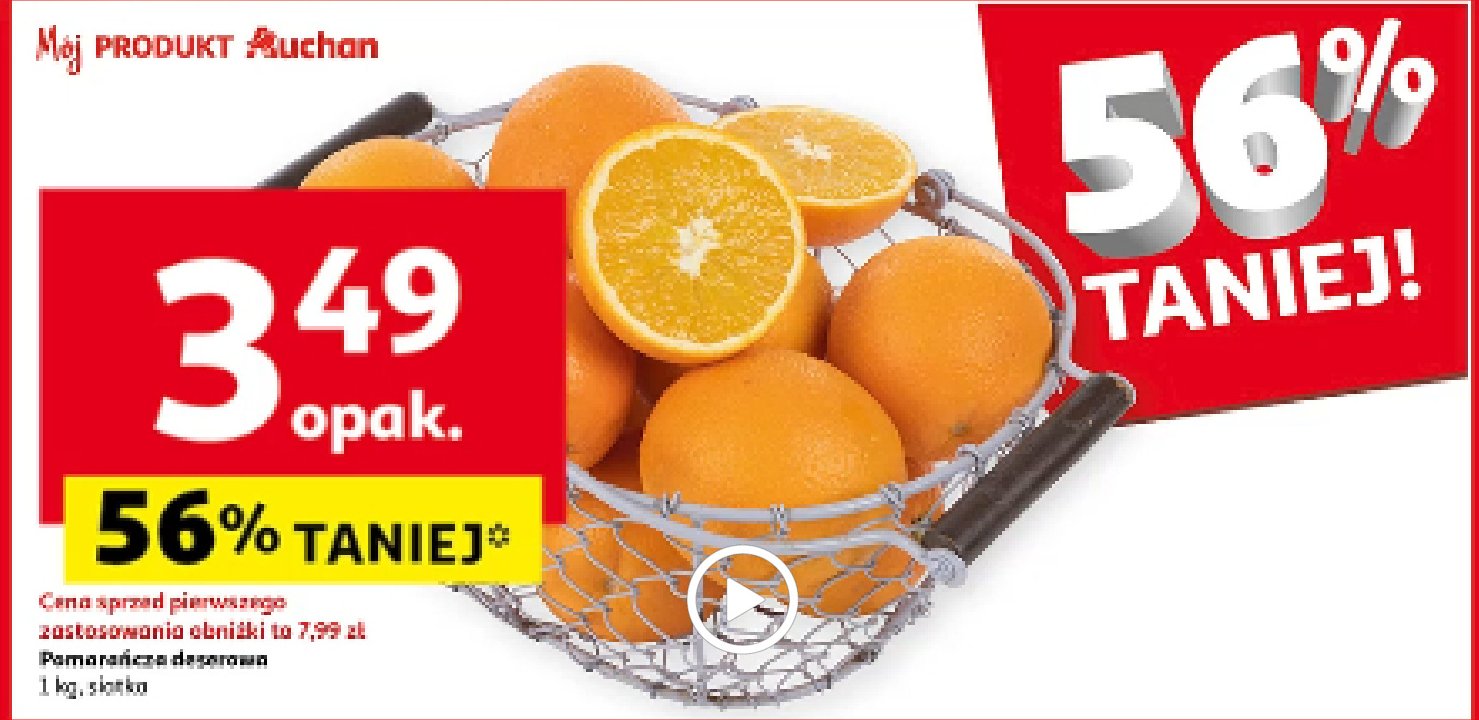 Pomarańcze deserowe Auchan promocja