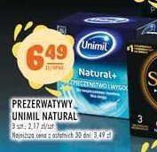 Prezerwatywy natural Unimil promocja