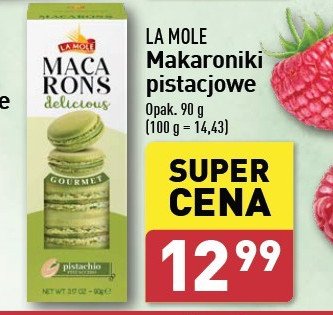 Makaroniki pistacjowe La mole promocja