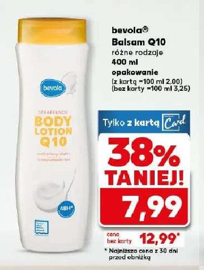 Balsam do ciała q10 Bevola promocja w Intermarche
