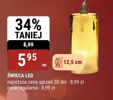Świeca LED 12,5 cm promocja w bi1
