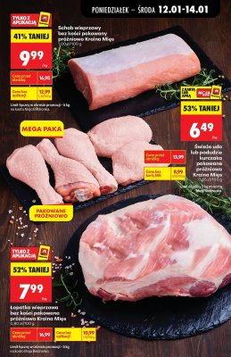 Schab wieprzowy bez kości pakowany próżniowo Kraina Mięs promocja w Biedronka