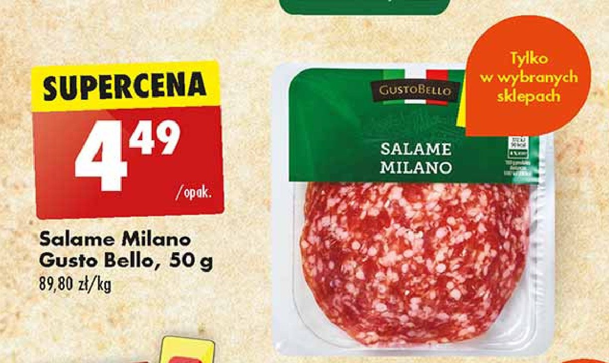 Salami milano Gustobello promocja