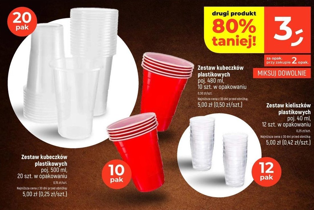 Kubki plastikowe do piwa 500 ml promocja