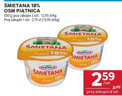 Śmietana 18% OSM Piątnica promocja w Stokrotka