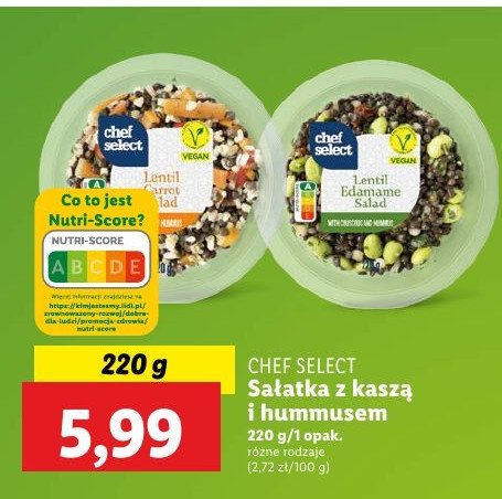 Sałatka z soczewicą i marchewką Chef select promocja