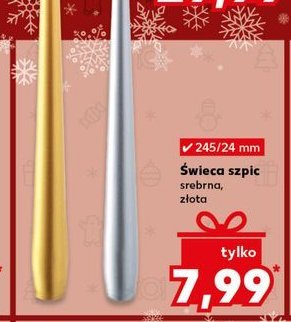 Świeca szpic złota 245/24 mm promocja