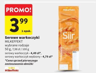 Serowe warkoczyki MILKEFFEKT wybrane rodzaje promocja w Intermarche