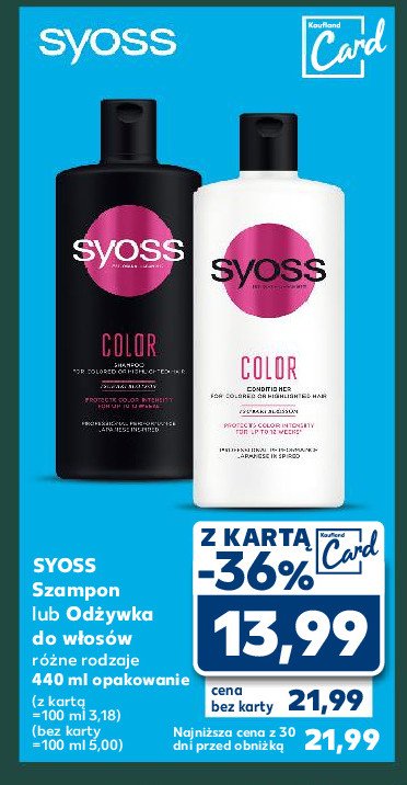 Odżywka do włosów Syoss color protect promocja