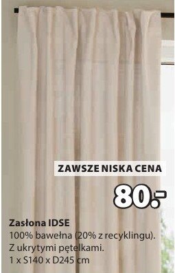 Zasłona Idse Jysk promocja w Jysk