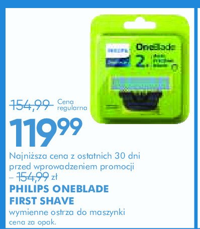 Golarka first shave Philips oneblade promocja w Super-Pharm