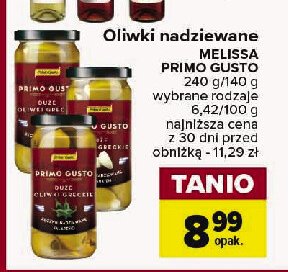 Oliwki greckie nadziewane czosnkiem zielone Melissa primo gusto promocja