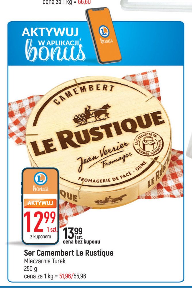 Ser camembert le rustique Candia promocja