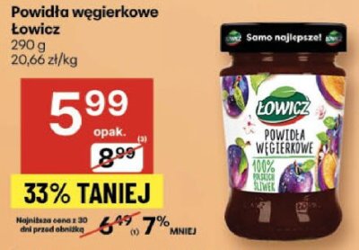 Powidła węgierkowe Łowicz promocja w Delikatesy Centrum