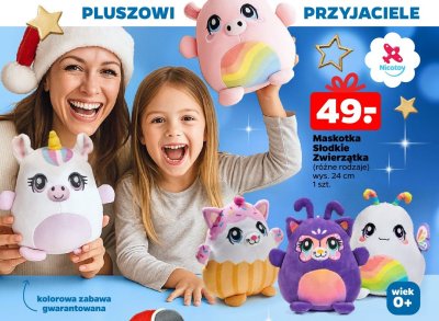 Maskotka Słodkie Zwierzątka 24 cm różne rodzaje promocja w Netto